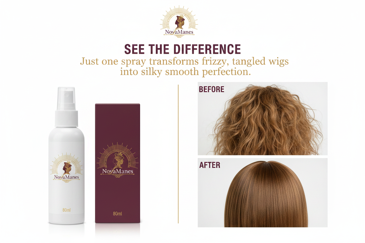 NovaManes Detangle Spray - Before & After Infographic v2