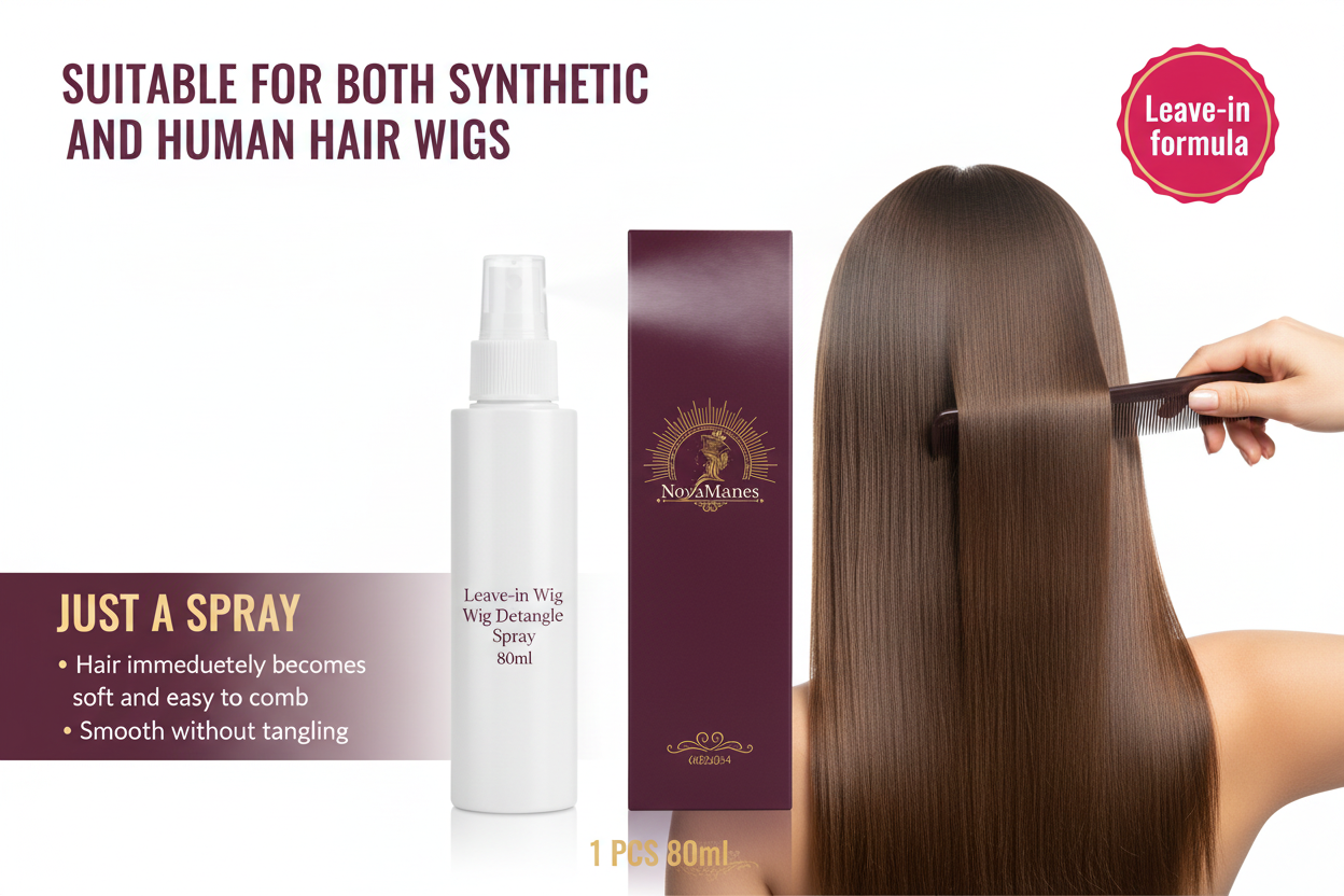 NovaManes Leave-in Detangle Spray - Info Shot